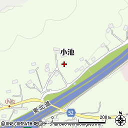 福島県福島市松川町小池周辺の地図