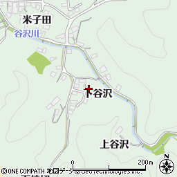 福島県伊達郡川俣町飯坂下谷沢周辺の地図