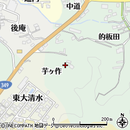 福島県伊達郡川俣町飯坂芋ヶ作周辺の地図