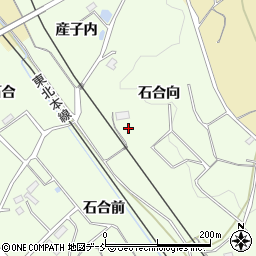 福島県福島市松川町石合向周辺の地図