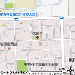 福島県喜多方市松山町村松（谷地田）周辺の地図