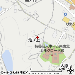 福島県川俣町（伊達郡）鶴沢（池ノ上）周辺の地図