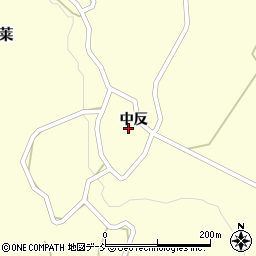福島県喜多方市山都町蓬莱中反周辺の地図