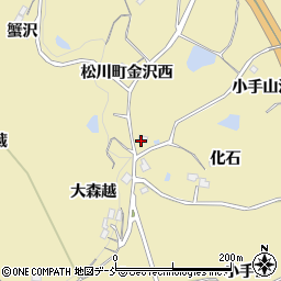 福島県福島市松川町金沢西周辺の地図