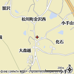 福島県福島市松川町金沢（西）周辺の地図