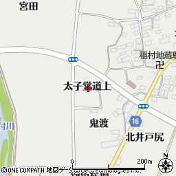 福島県喜多方市岩月町喜多方太子堂道上周辺の地図