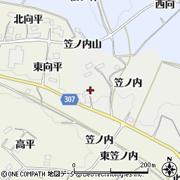 福島県福島市飯野町笠ノ内周辺の地図