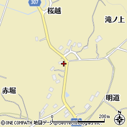 福島県福島市松川町金沢赤堀周辺の地図
