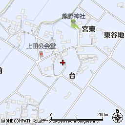 福島県喜多方市岩月町宮津台田842周辺の地図