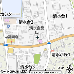 福島県喜多方市清水台周辺の地図