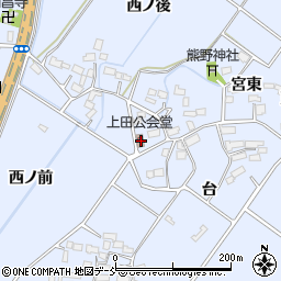 福島県喜多方市岩月町宮津台田909-1周辺の地図