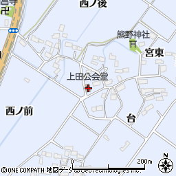 福島県喜多方市岩月町宮津台田909周辺の地図