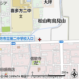 福島県喜多方市松山町鳥見山（上天神）周辺の地図