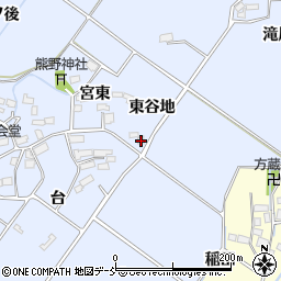 福島県喜多方市岩月町宮津東谷地周辺の地図