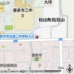福島県喜多方市松山町村松（台畑）周辺の地図