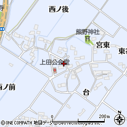 福島県喜多方市岩月町宮津台田周辺の地図