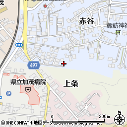 新潟県加茂市赤谷4-18周辺の地図