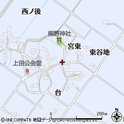 福島県喜多方市岩月町宮津台田939周辺の地図