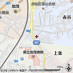新潟県加茂市赤谷3周辺の地図