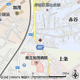 新潟県加茂市赤谷3-19周辺の地図