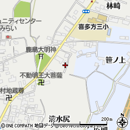 福島県喜多方市岩月町喜多方下り堀上周辺の地図