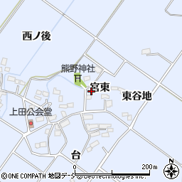福島県喜多方市岩月町宮津宮東周辺の地図