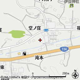 福島県伊達郡川俣町鶴沢堂ノ窪周辺の地図