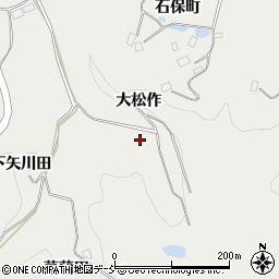 福島県伊達郡川俣町鶴沢大松作周辺の地図