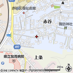 新潟県加茂市赤谷12-25周辺の地図