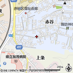 新潟県加茂市赤谷12-27周辺の地図