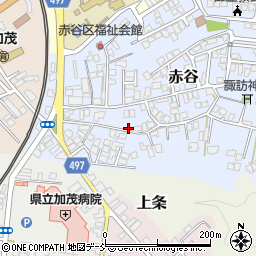 新潟県加茂市赤谷12-28周辺の地図