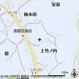 福島県福島市飯野町青木梅木田山周辺の地図