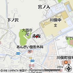 福島県伊達郡川俣町赤坂周辺の地図