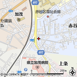 新潟県加茂市赤谷12-40周辺の地図