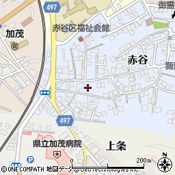 新潟県加茂市赤谷12周辺の地図