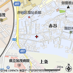 新潟県加茂市赤谷12-15周辺の地図