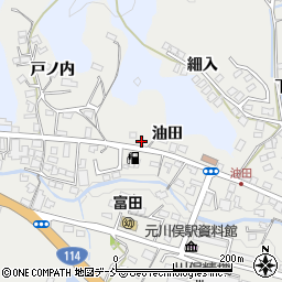 福島県川俣町（伊達郡）鶴沢（油田）周辺の地図