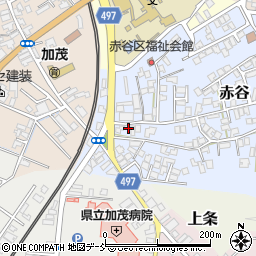 新潟県加茂市赤谷12-5周辺の地図