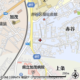 新潟県加茂市赤谷12-36周辺の地図