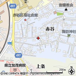 新潟県加茂市赤谷12-18周辺の地図
