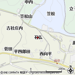 福島県福島市飯野町明治石仏周辺の地図