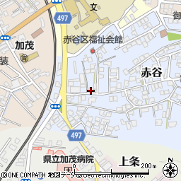 新潟県加茂市赤谷14-19周辺の地図