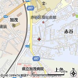 新潟県加茂市赤谷13-23周辺の地図