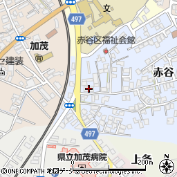 新潟県加茂市赤谷13-1周辺の地図