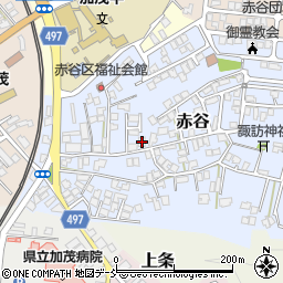 新潟県加茂市赤谷16-16周辺の地図
