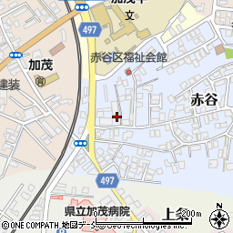 新潟県加茂市赤谷13-20周辺の地図