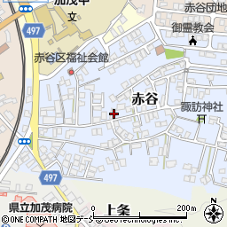 新潟県加茂市赤谷16-15周辺の地図