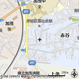 新潟県加茂市赤谷14-16周辺の地図