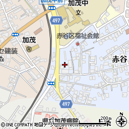 新潟県加茂市赤谷13-5周辺の地図