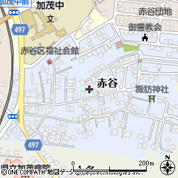 新潟県加茂市赤谷16-13周辺の地図